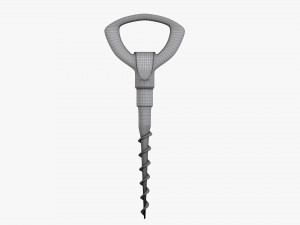 Wine bottle corkscrew 02 Modelo 3D