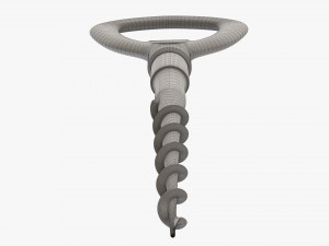 Wine bottle corkscrew 02 Modelo 3D