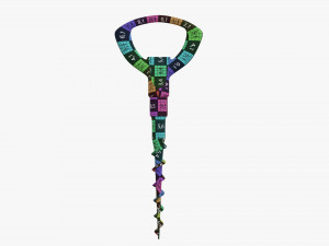 Wine bottle corkscrew 02 Modelo 3D