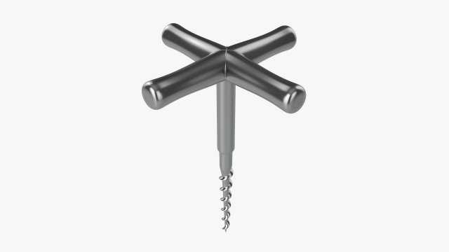 Wine bottle corkscrew 04 3D Model .c4d .max .obj .3ds .fbx .stl .blend 