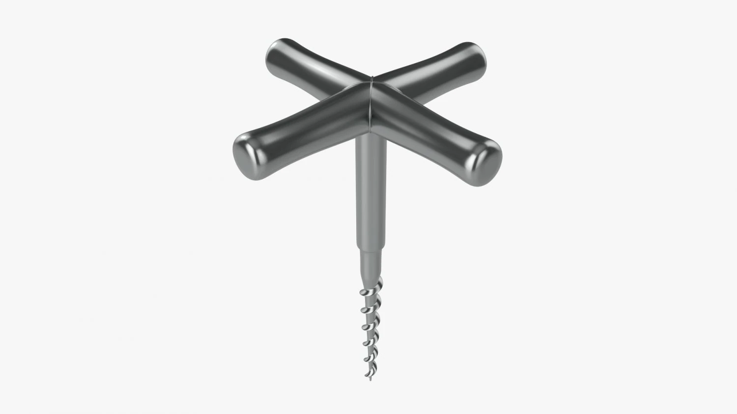 Wine bottle corkscrew 04 3D Model .c4d .max .obj .3ds .fbx .stl .blend 