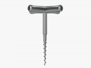 Wine bottle corkscrew 04 3D Model