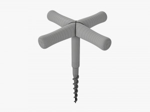 Wine bottle corkscrew 04 3D Model
