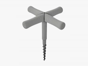 Wine bottle corkscrew 04 3D Model