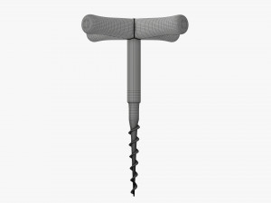 Wine bottle corkscrew 04 3D Model