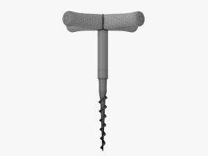 Wine bottle corkscrew 04 3D Model