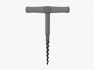 Wine bottle corkscrew 04 3D Model