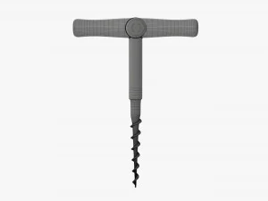 Wine bottle corkscrew 04 3D Model