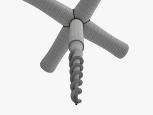 Wine bottle corkscrew 04 3D Model