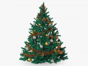 Artificial fir tree decorated 01 Modelo 3D
