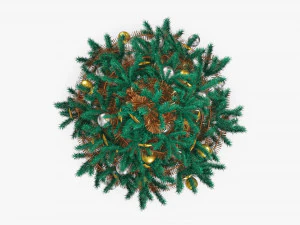 Artificial fir tree decorated 01 3D Model