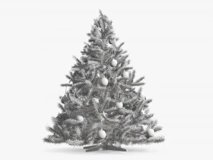 Artificial fir tree decorated 01 3D Model