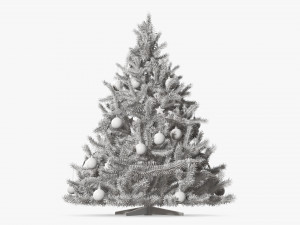 Artificial fir tree decorated 01 3D Model