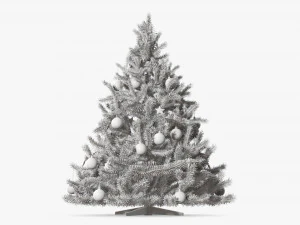 Artificial fir tree decorated 01 3D Model