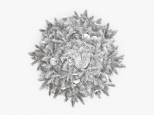 Artificial fir tree decorated 01 3D Model