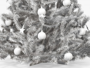 Artificial fir tree decorated 01 3D Model