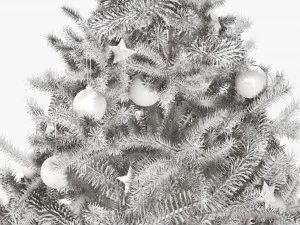 Artificial fir tree decorated 01 3D Model