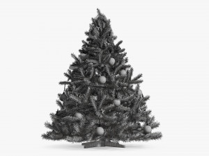 Artificial fir tree decorated 01 3D Model