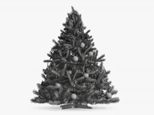 Artificial fir tree decorated 01 3D Model