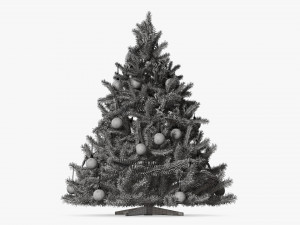 Artificial fir tree decorated 01 3D Model