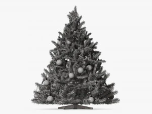Artificial fir tree decorated 01 3D Model