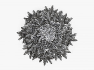 Artificial fir tree decorated 01 3D Model