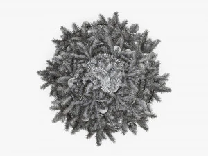 Artificial fir tree decorated 01 3D Model
