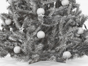 Artificial fir tree decorated 01 3D Model