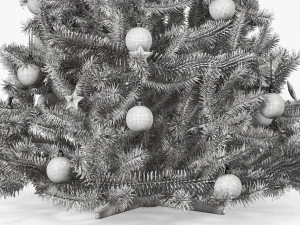 Artificial fir tree decorated 01 3D Model