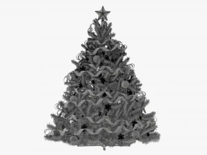 Abeto artificial decorado 02 Modelo 3D