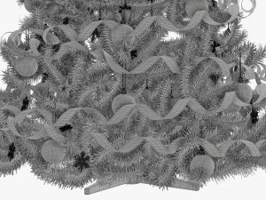 Abeto artificial decorado 02 Modelo 3D