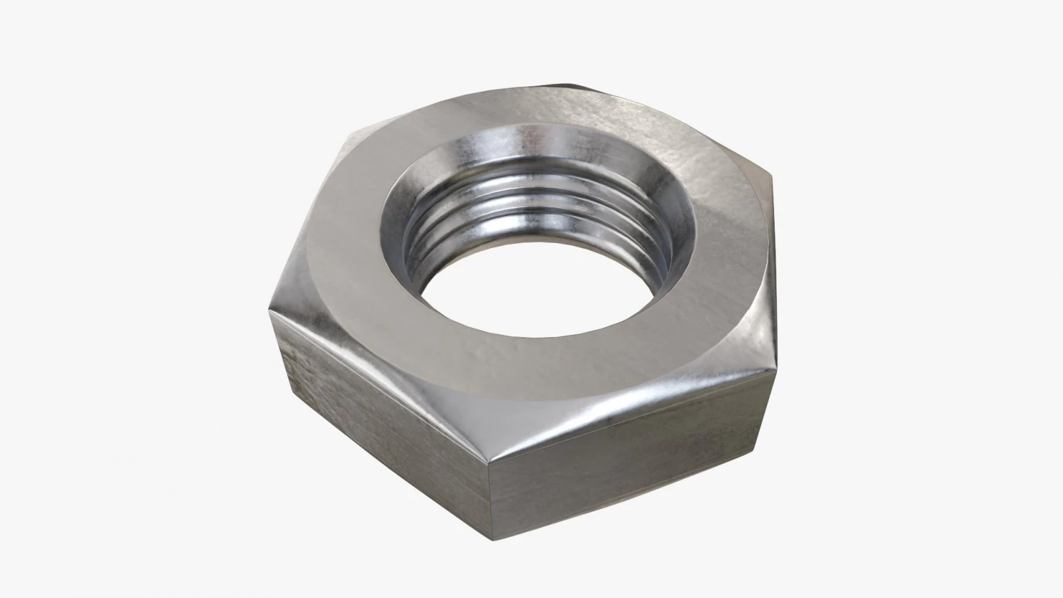 Big metal nut 3D Model .c4d .max .obj .3ds .fbx .stl .blend 