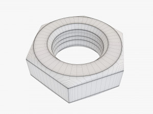 Big metal nut Modelo 3D
