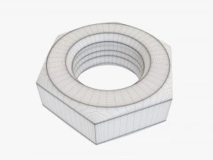 Big metal nut 3D Model