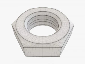 Big metal nut 3D Model
