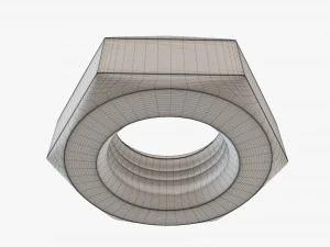 Big metal nut 3D Model