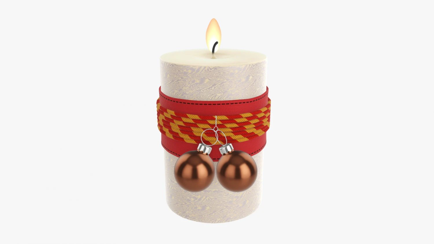 Christmas candle DIY 01 3D Model .c4d .max .obj .3ds .fbx .stl .blend 