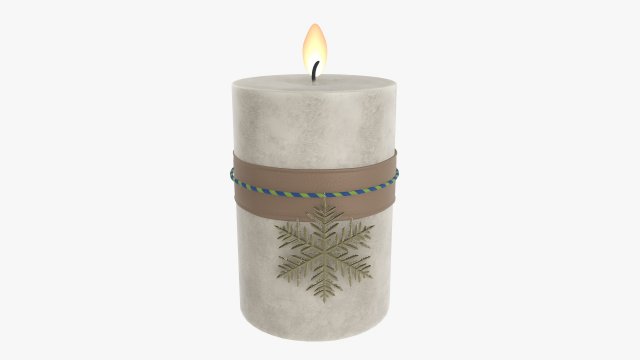 Christmas candle DIY 03 3D Model .c4d .max .obj .3ds .fbx .stl .blend 