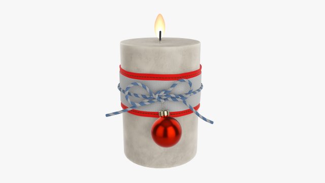 Christmas candle DIY 04 3D Model .c4d .max .obj .3ds .fbx .stl .blend 