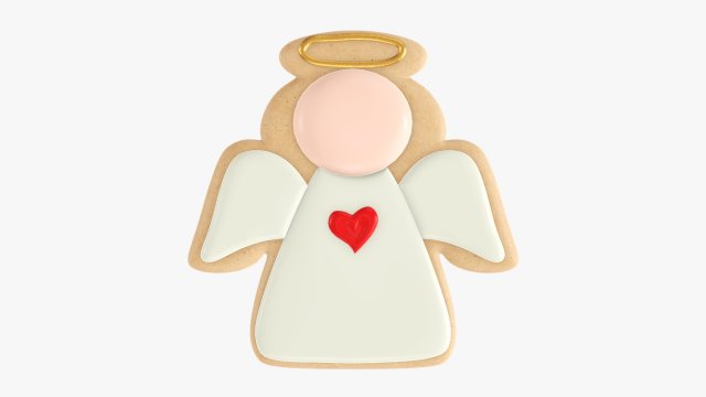 Christmas cookie angel Modelo 3D .c4d .max .obj .3ds .fbx .stl .blend 