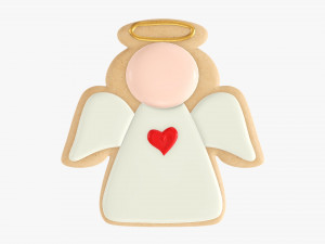 Christmas cookie angel Modelo 3D