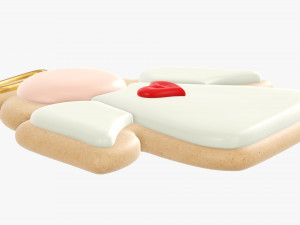 Christmas cookie angel Modelo 3D