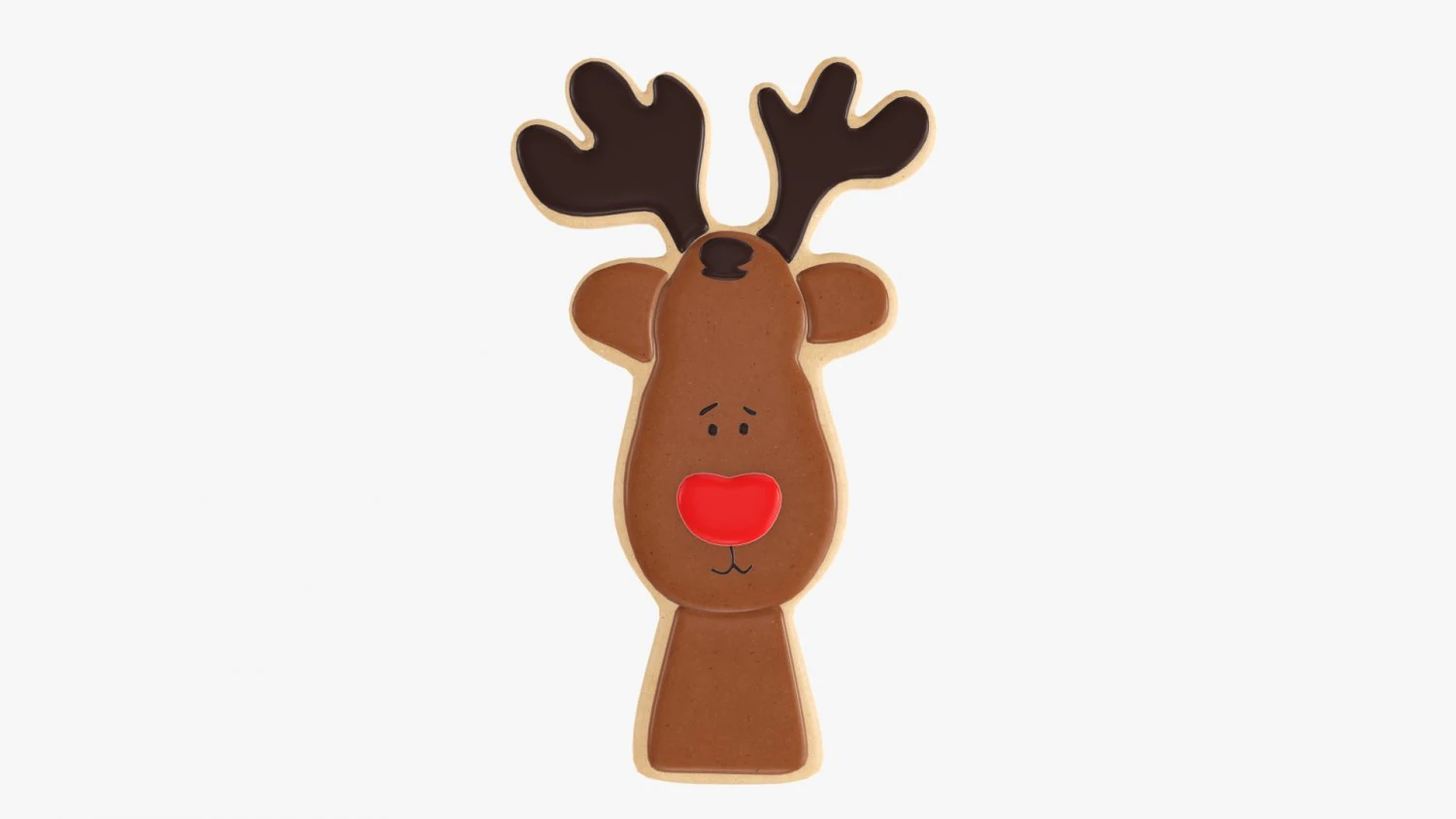 Christmas cookie deer 3D Model .c4d .max .obj .3ds .fbx .stl .blend 