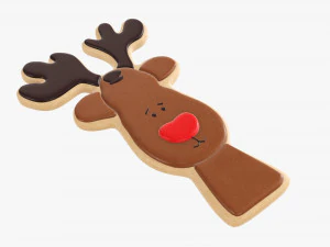 Christmas cookie deer 3D Model