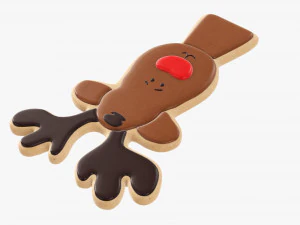 Christmas cookie deer 3D Model