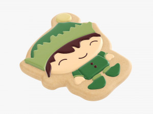 Christmas cookie elf Modello 3D