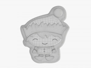 Christmas cookie elf Modello 3D