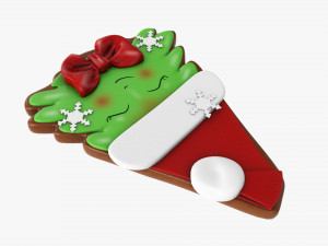 Christmas cookie fir tree 01 3D Модель