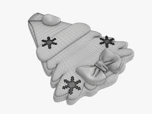 Christmas cookie fir tree 01 3D Модель