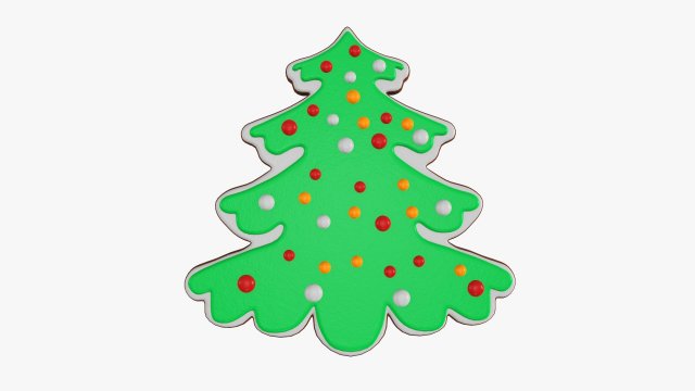 Christmas cookie fir tree 02 Modèle 3D .c4d .max .obj .3ds .fbx .stl .blend 